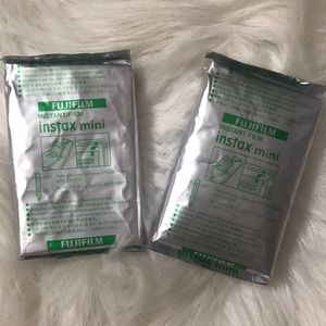 Two Fujifilm instax mini films
